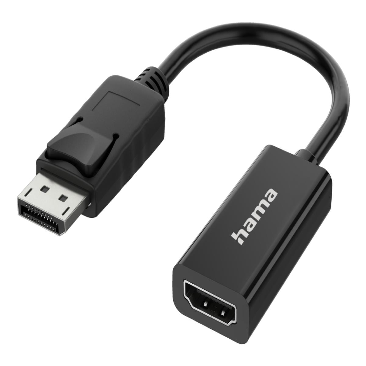 Hama Video Adapter, DisplayPort Plug - HDMI Socket, Ultra-HD 4K