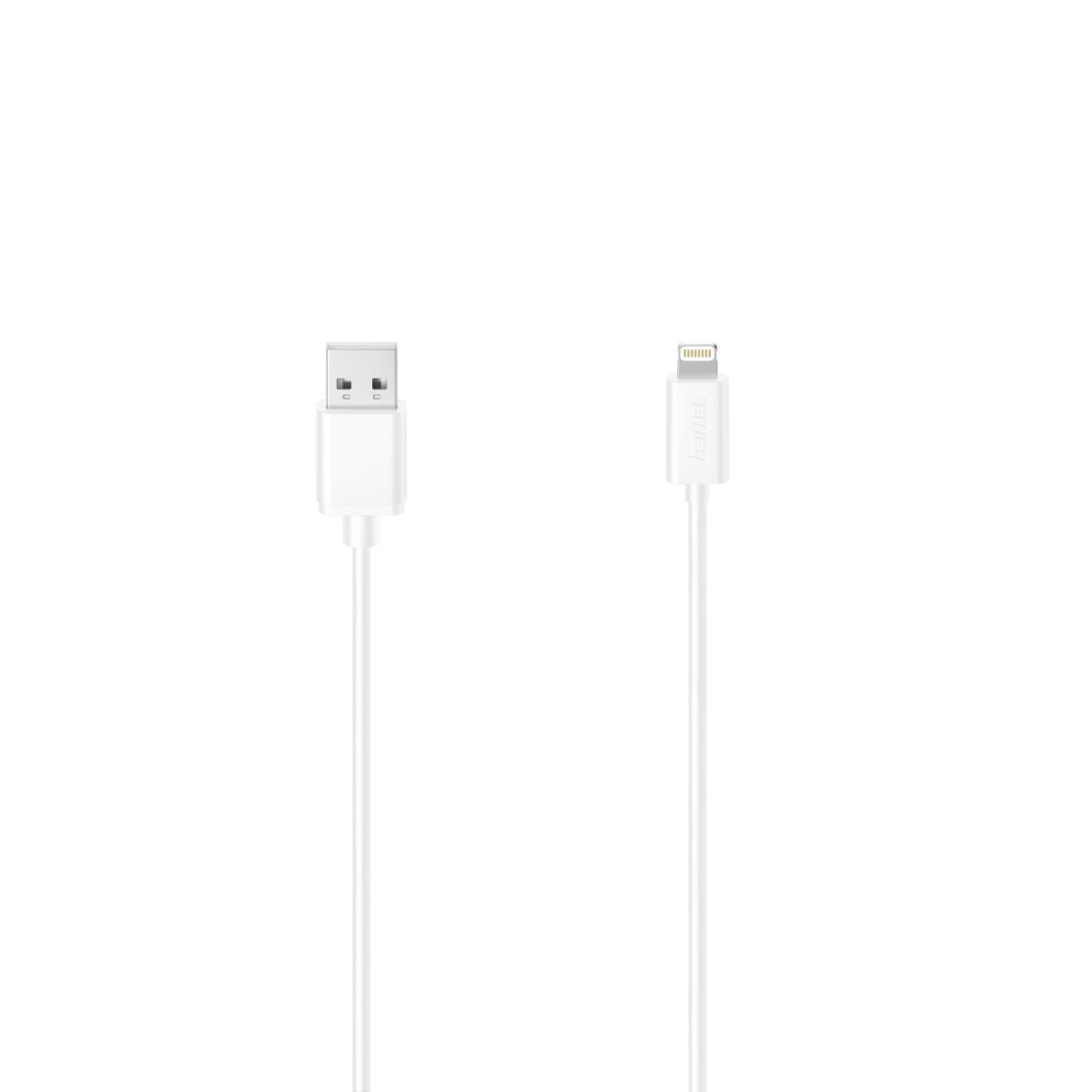 Hama USB cable for iPhone/iPad with Lightning connector, USB 2.0, 1.50 m