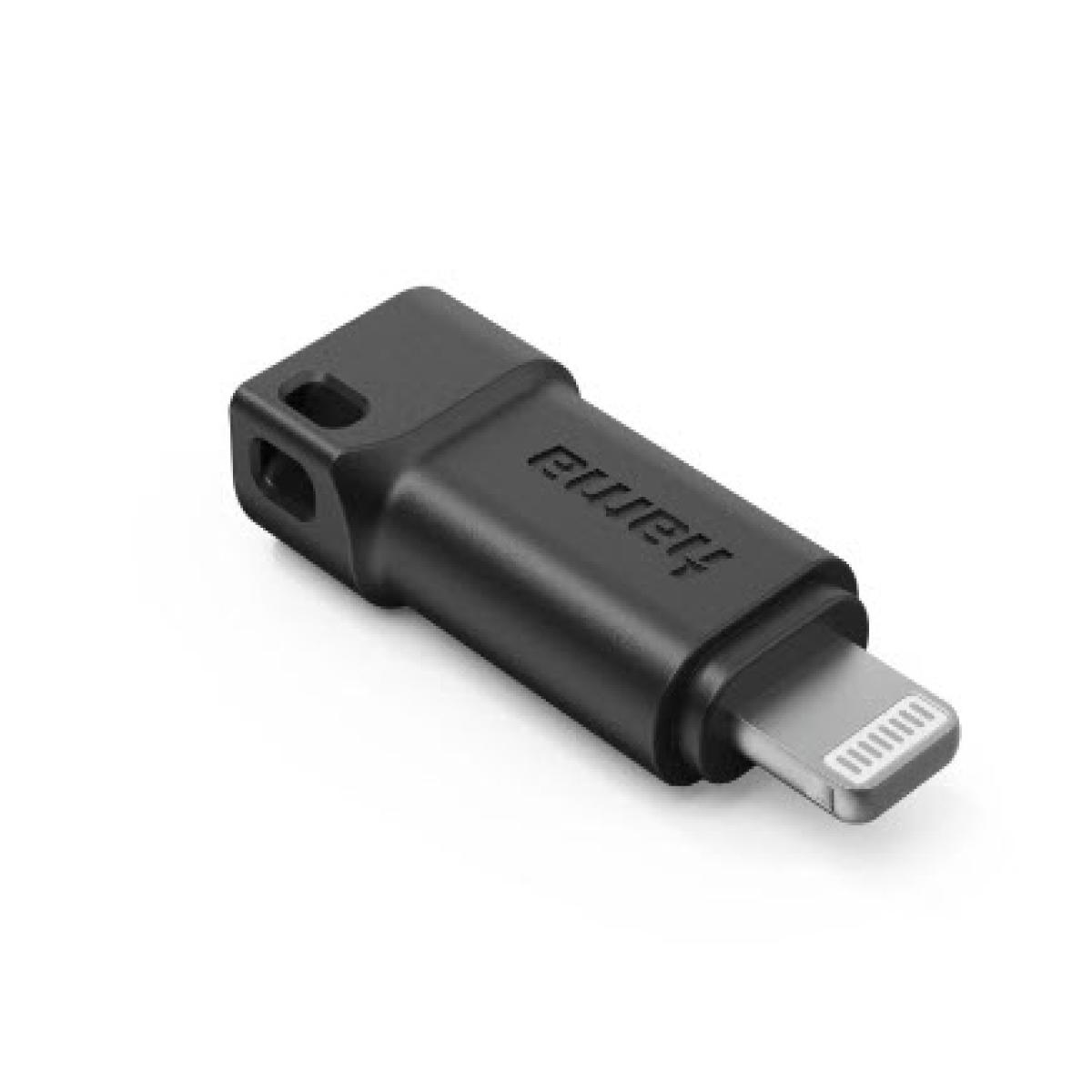 Hama USB-C Adapter to Apple Lightning Plug, MFI, black