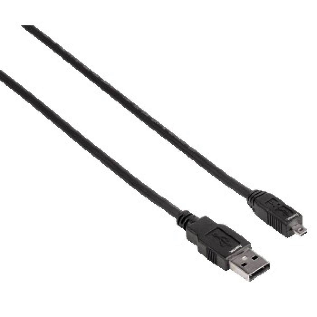 Hama USB 2.0 Cable, 1.8m USB cable USB A 0.48 Gbit/s Black