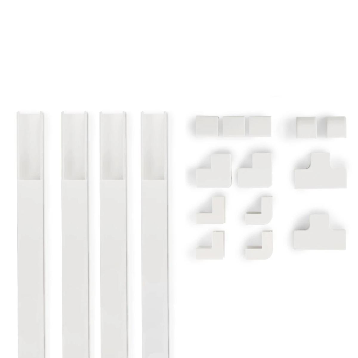 Hama 00221017 cable organizer Universal Cable duct White 4 pc(s)