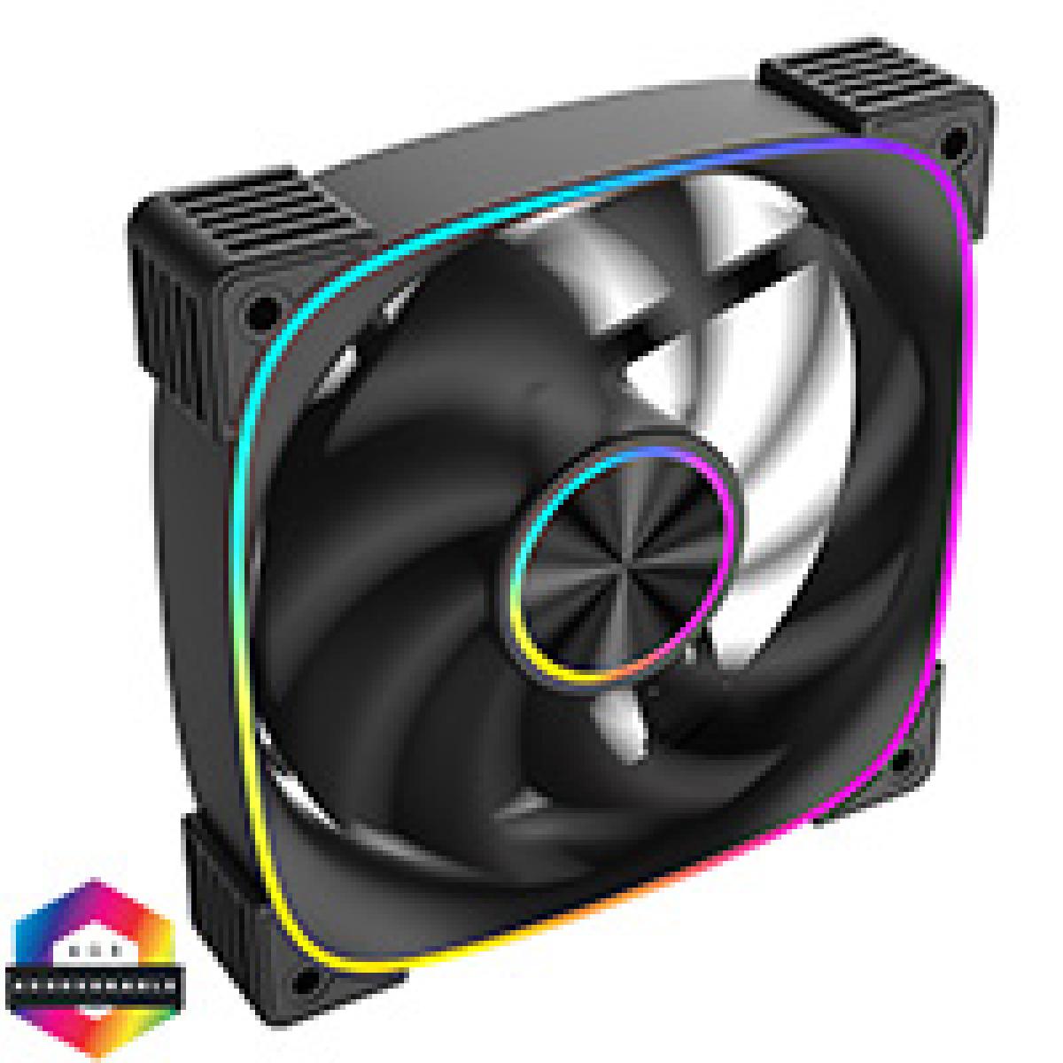 CiT Solar 120mm ARGB Black 4pin PWM PC Cooling Fan