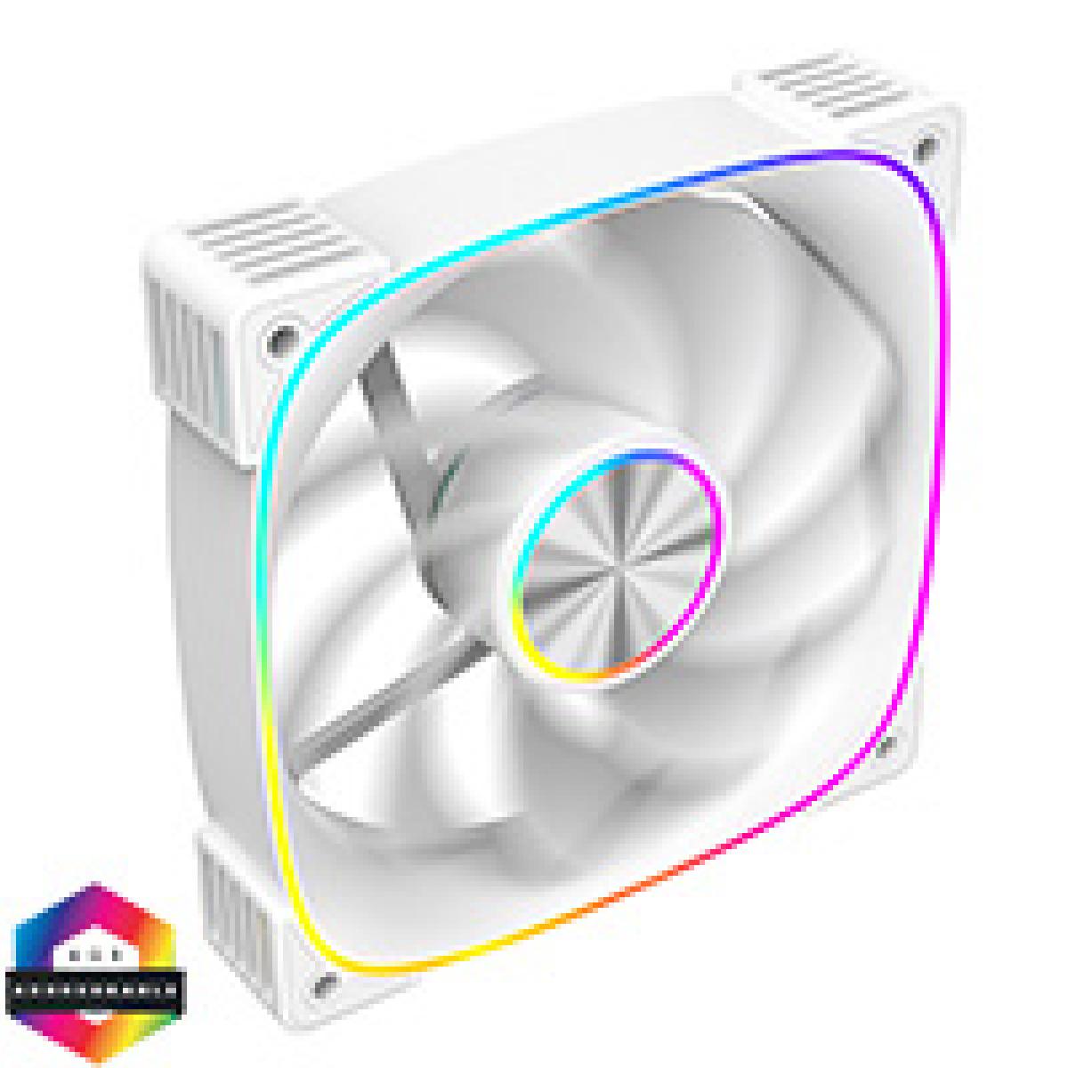 CiT Solar 120mm ARGB White 4pin PWM PC Cooling Reverse Fan