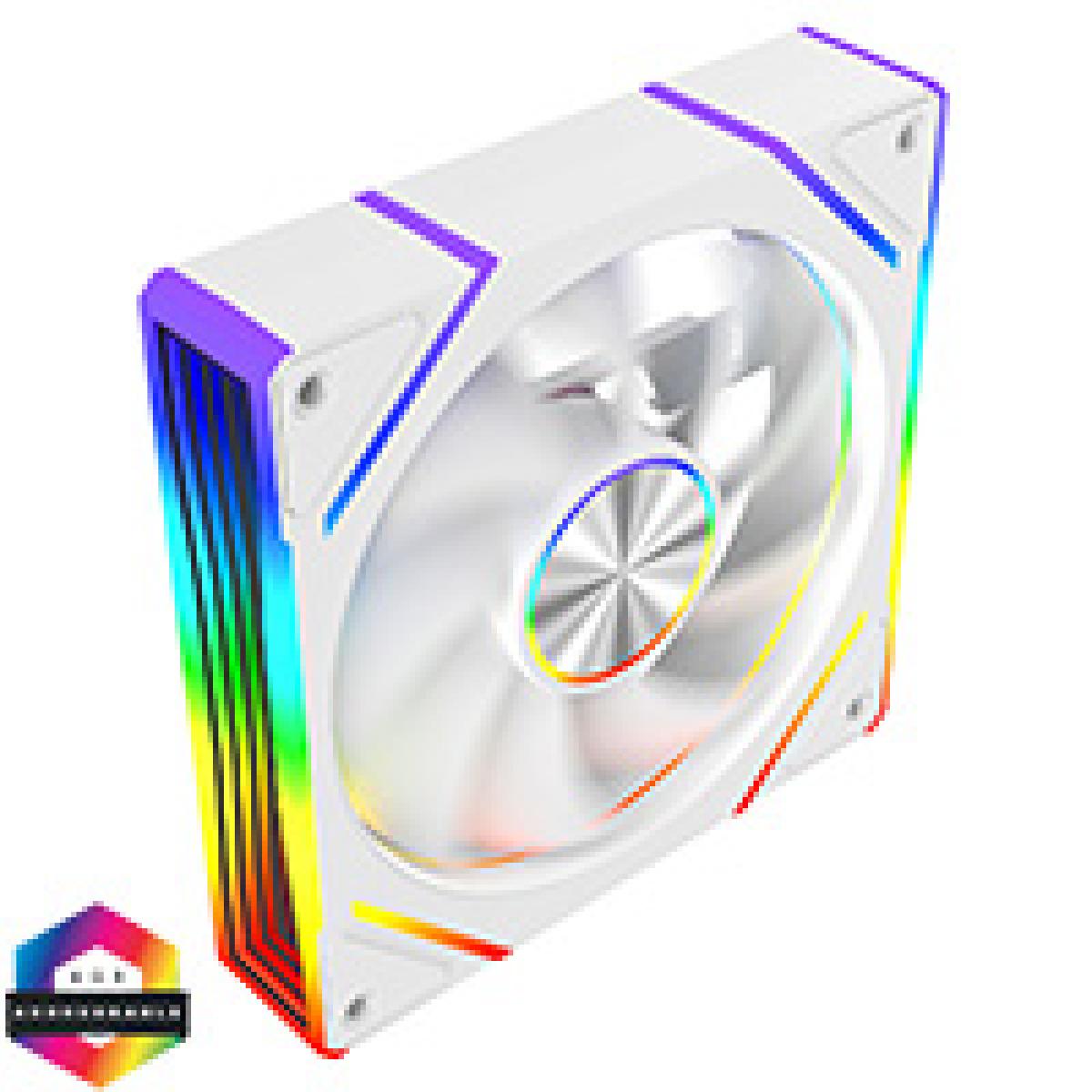 Powercool Aura 120mm ARGB White 4pin PWM PC Cooling Infinity Fan