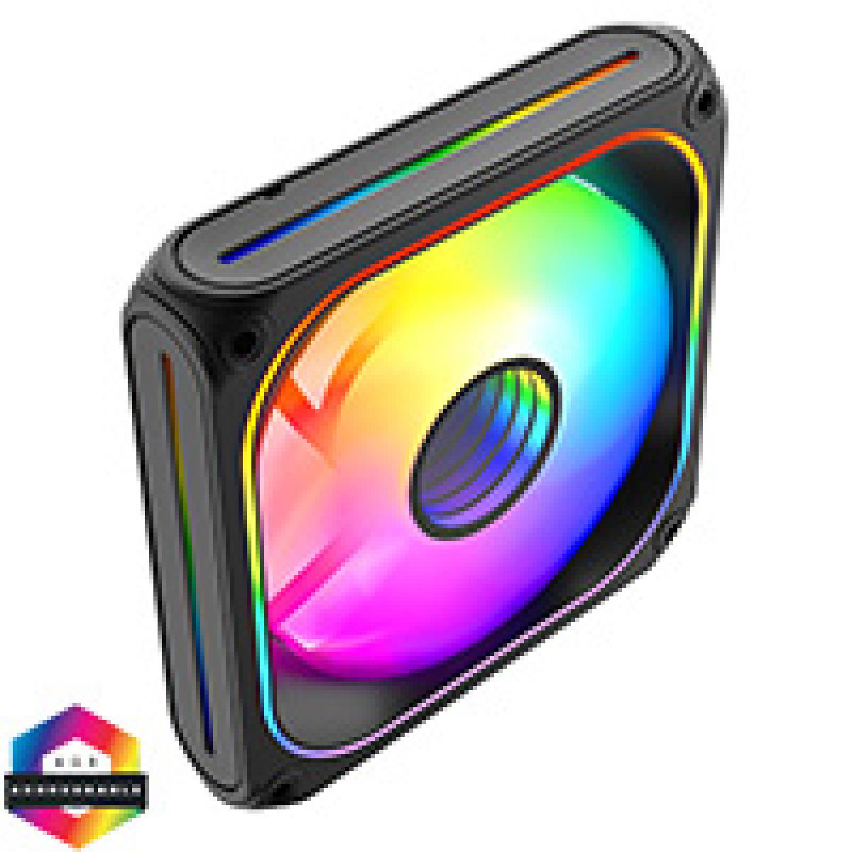 Powercool Breeze 120mm ARGB Black 4pin PWM PC Cooling Infinity Reverse Fan