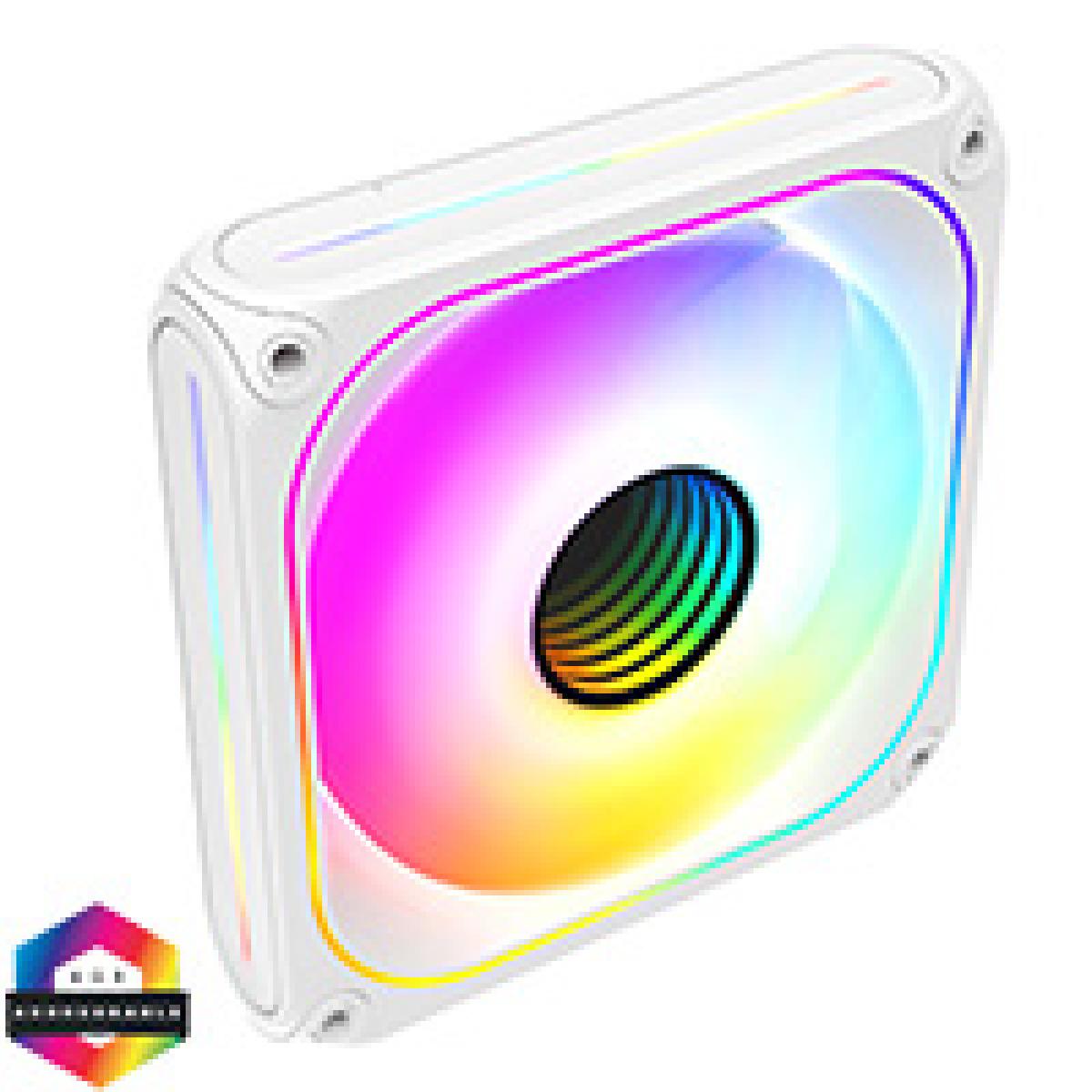 Powercool Breeze 120mm ARGB White 4pin PWM PC Cooling Infinity Fan