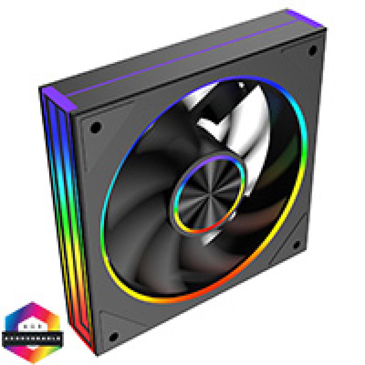 CiT Saturn 120mm ARGB Black 4pin PWM PC Cooling Infinity Fan