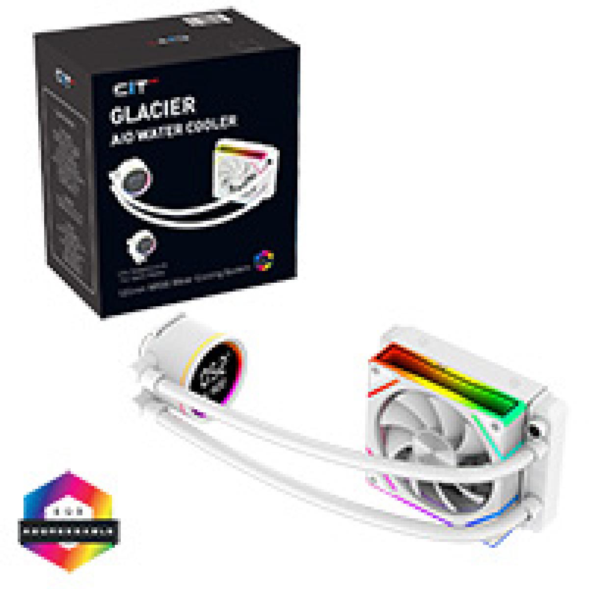 CiT Pro Glacier Watercooler 120mm White With Display