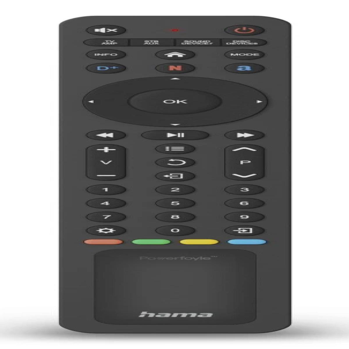 Hama 00221057 remote control IR Wireless AV receiver, DVD/Blu-ray, TV Press buttons