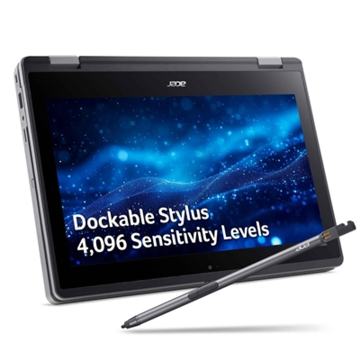 Acer TravelMate B3 Spin 11 TMB311RN-33-TCO Laptop, 11.6 Inch Touchscreen, Intel N200 Processor, 8GB RAM, 256GB SSD, Windows 11 Pro Education