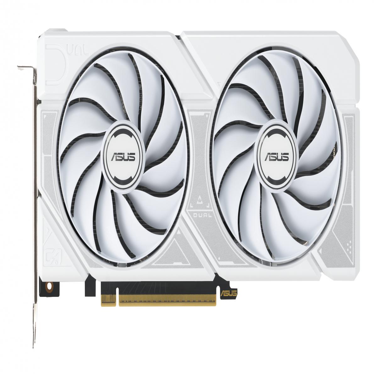 Asus DUAL RTX5060 Ti OC, PCIe5, 16GB DDR7, HDMI, 3 DP, 2632MHz Clock, Overclocked, Compact SFF-Ready, White