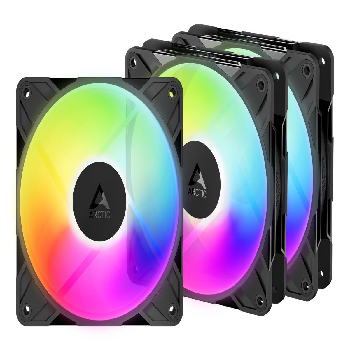 ARCTIC Freezer P12 Pro Reverse A-RGB - 3 Pack Computer case Fan 12 cm Black 3 pc(s)