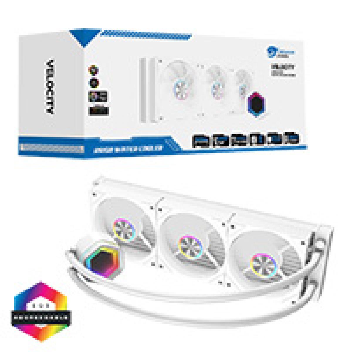 Powercool Velocity White ARGB All-In-One 360mm Intel and AMD FDB Infinity Watercooler