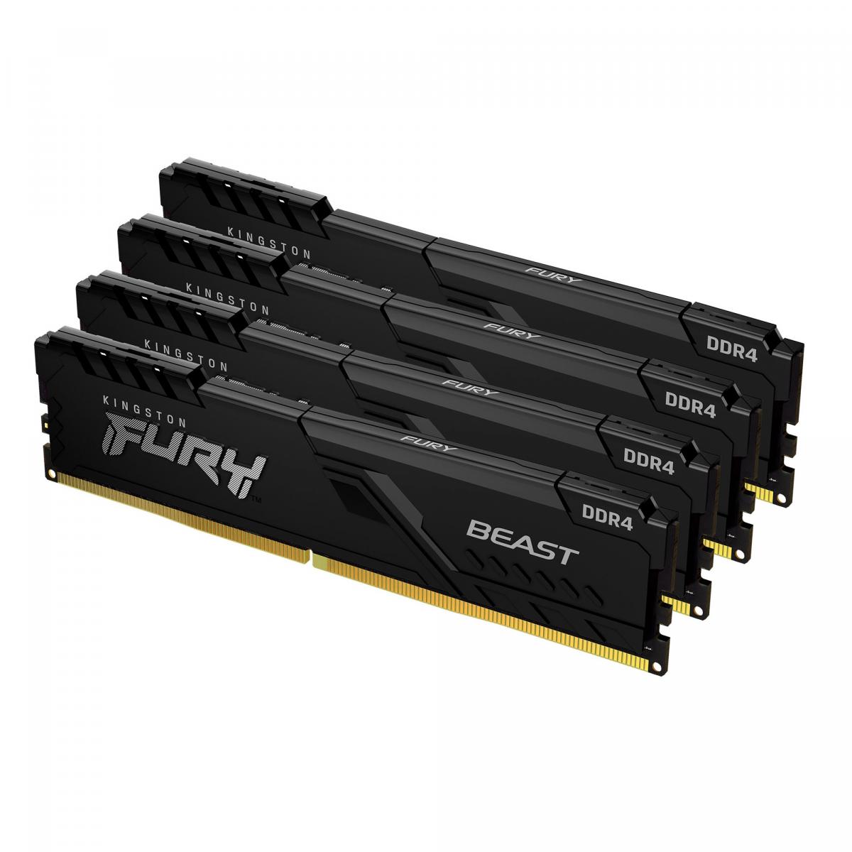 Kingston Technology FURY Beast 32GB 3200MT/s DDR4 CL16 DIMM (Kit of 4) Black