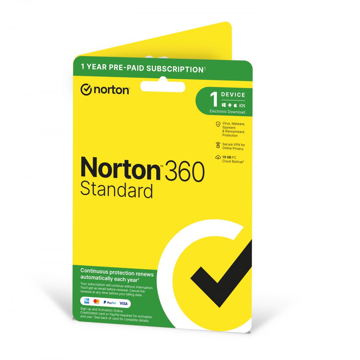 Norton 360 STANDARD 1 DEVICE 12MO