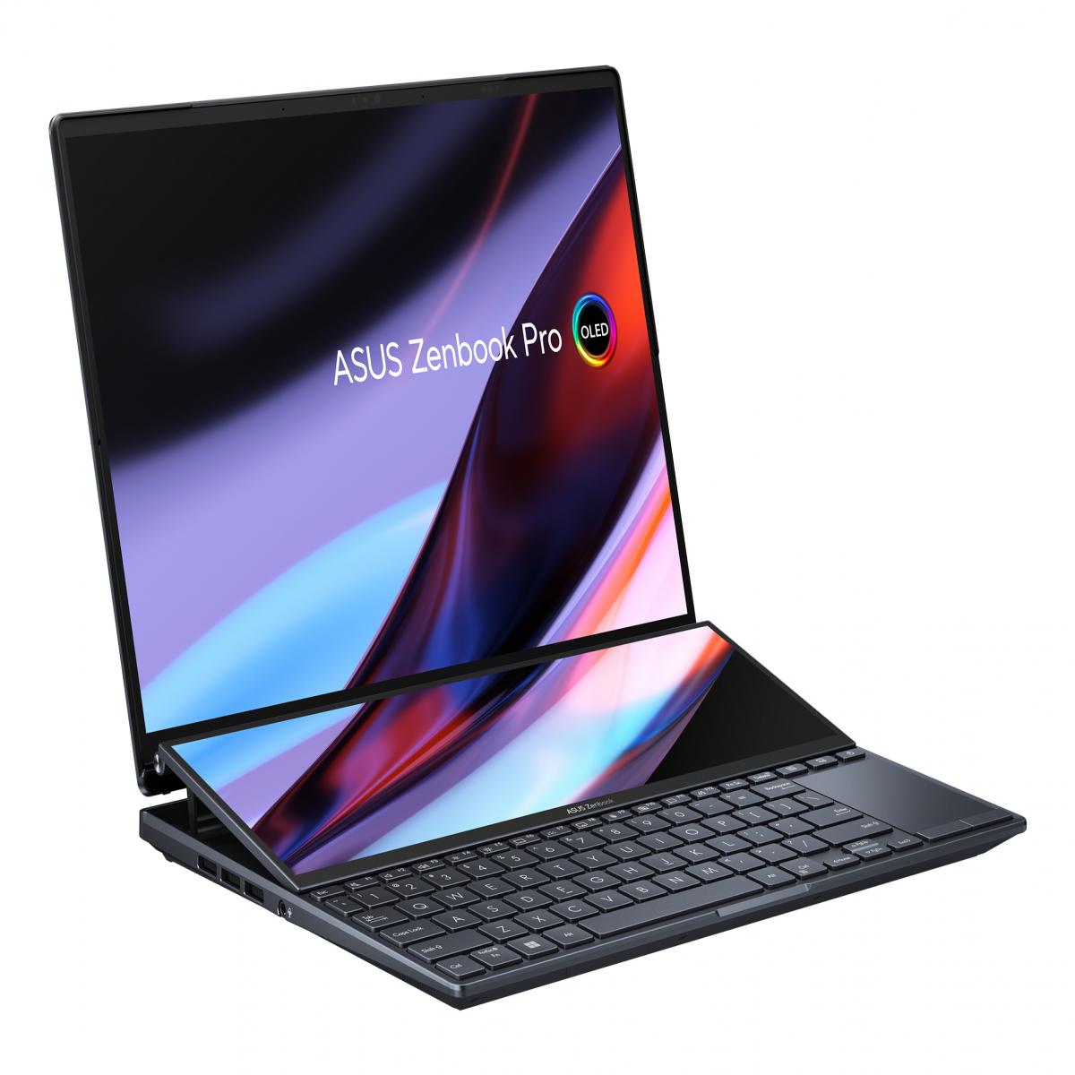 ASUS Zenbook Pro 14 Duo OLED UX8402ZA-M3033W Intel® Core™ i7 i7-12700H Laptop 36.8 cm (14.5") Touchscreen 2.8K 16 GB LPDDR5-SDRAM 512 GB SSD Wi-Fi 6E (802.11ax) Windows 11 Home Black