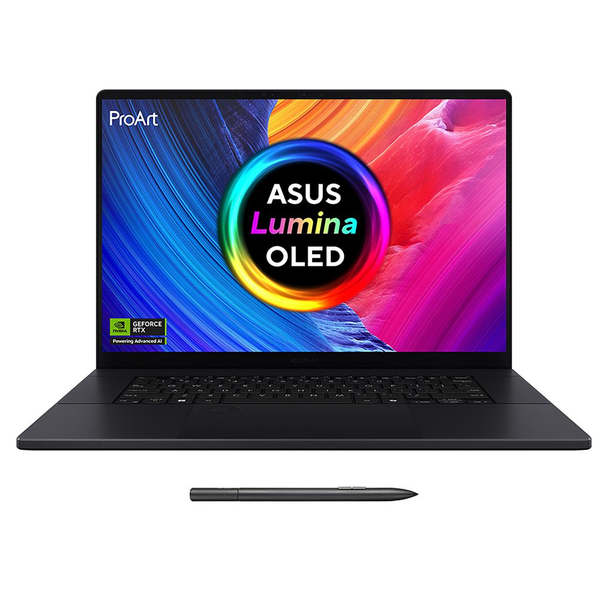 ASUS ProArt P16 H7606WP-RJ087W Copilot+ PC AMD Ryzen AI 9 HX 370 Laptop 40.6 cm (16") Touchscreen 3K 64 GB LPDDR5x-SDRAM 4 TB SSD NVIDIA GeForce RTX 5070 Wi-Fi 7 (802.11be) Windows 11 Home Black