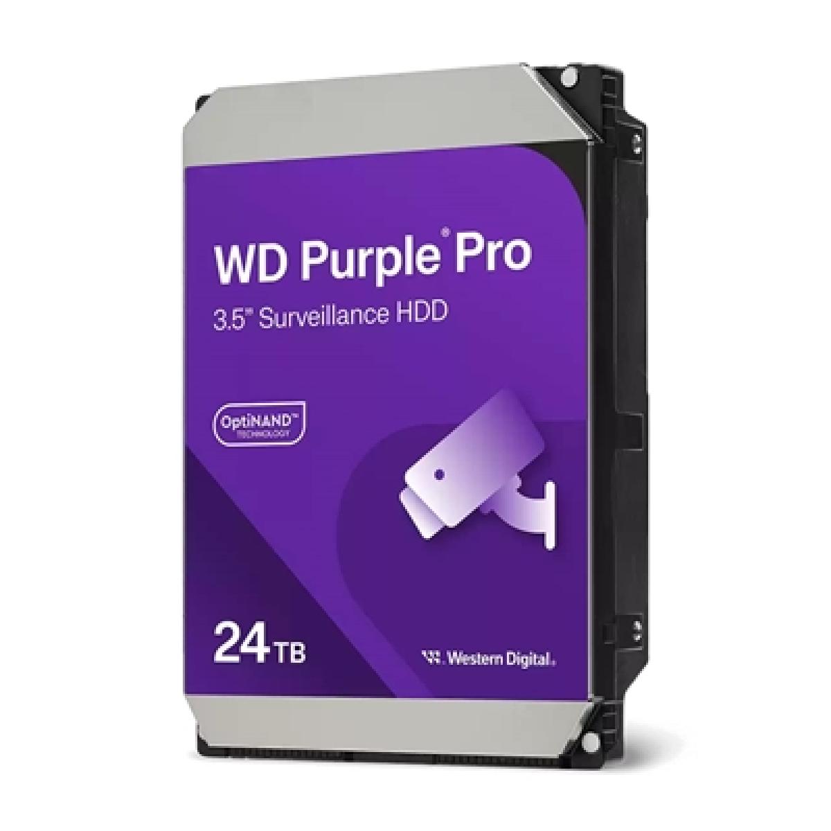 WD WD240PURP Purple Pro 24TB SATA Smart VideoHard Drive, 7200RPM, Transfer Rate up to 272MB/s, 512MB Cache