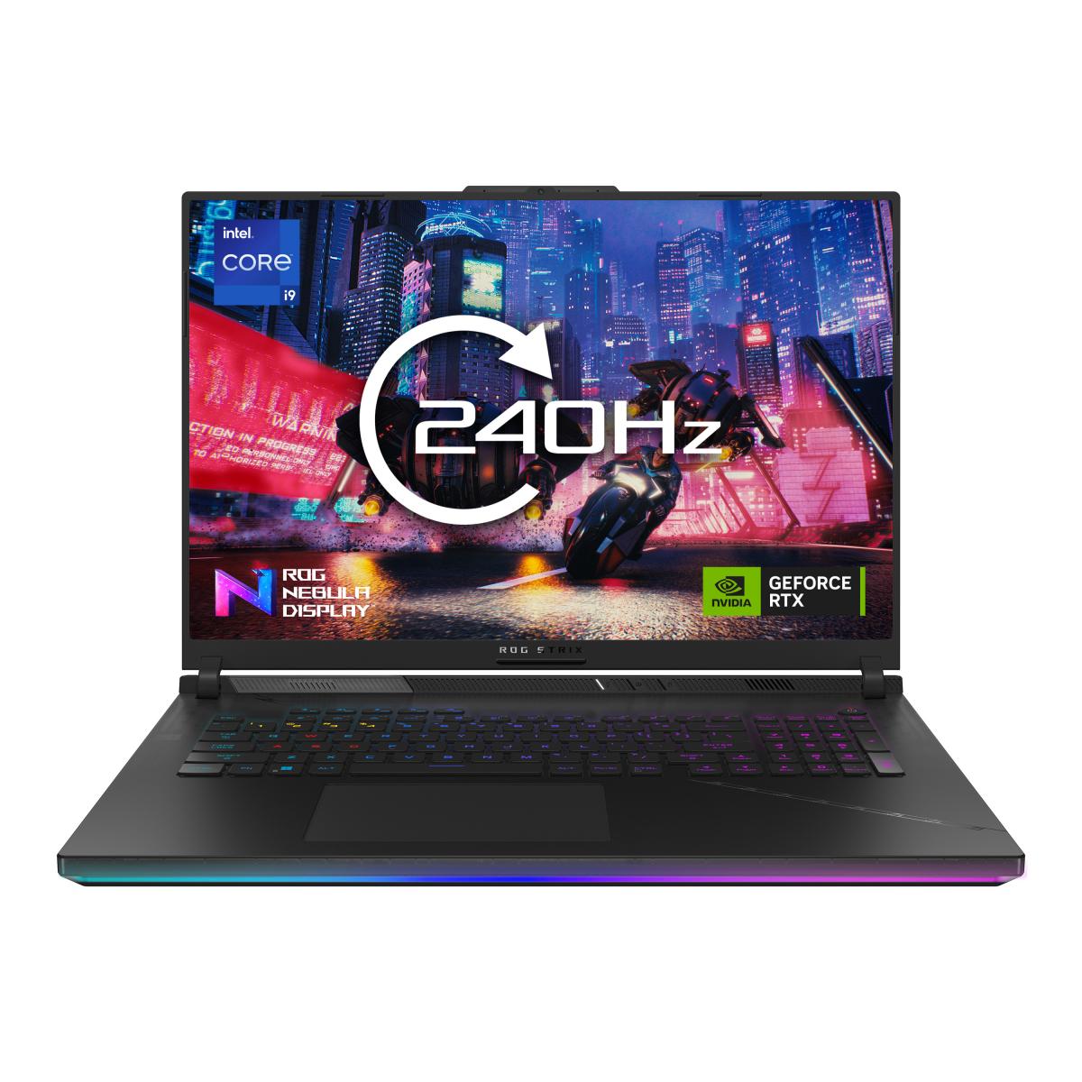 ASUS ROG Strix SCAR 18 G834JY-N6005W Intel® Core™ i9 i9-13980HX Laptop 45.7 cm (18") WQXGA 32 GB DDR5-SDRAM 2 TB SSD NVIDIA GeForce RTX 4090 Wi-Fi 6E (802.11ax) Windows 11 Home Black
