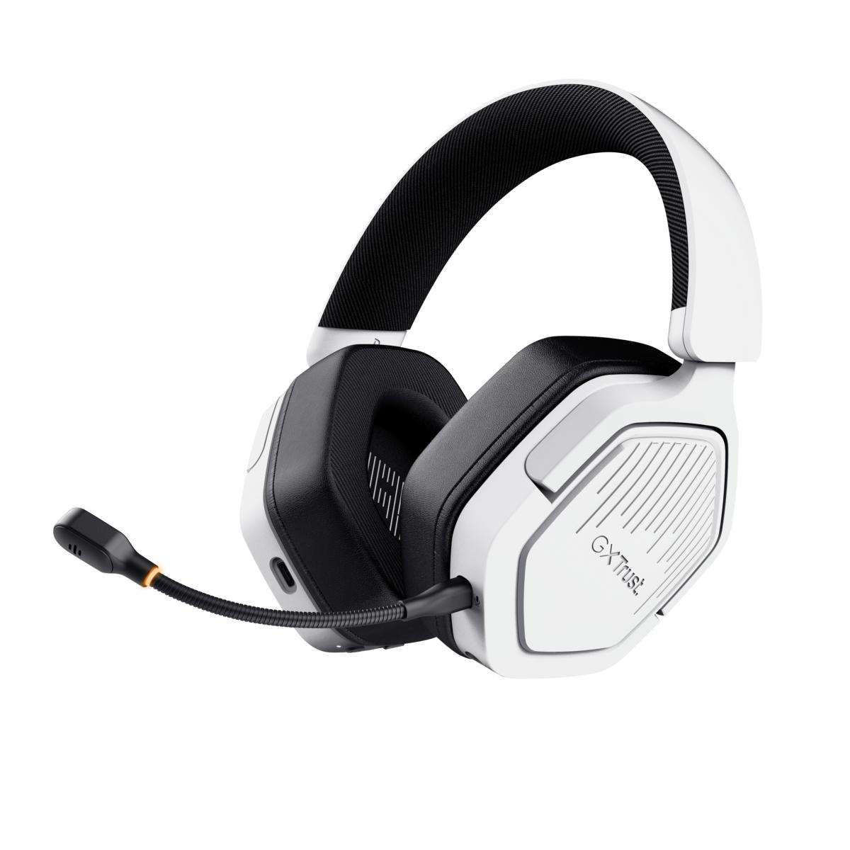 Trust GXT 493W Carus Headset Wired & Wireless Head-band, Helmet Gaming USB Type-C / USB Type-A Bluetooth White