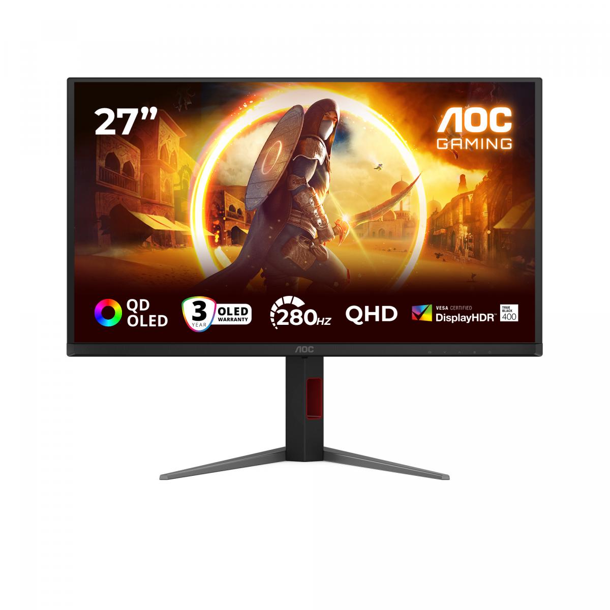 AOC G4 Q27G4ZD computer monitor 68.6 cm (27") 2560 x 1440 pixels Quad HD QD-OLED Black, Red