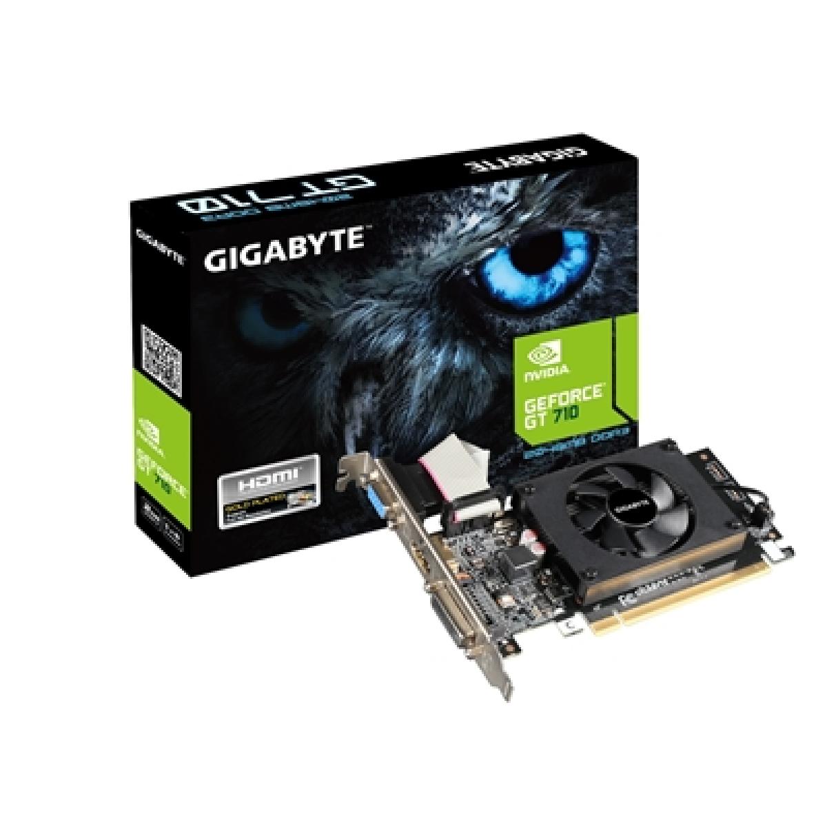 Gigabyte NVIDIA GeForce GT 730 2GB DDR3 Low Profile Graphics Card, 954 MHz Core Clock, Single Fan, 1x DVI-D / 1x D-Sub / 1x HDMI Ports
