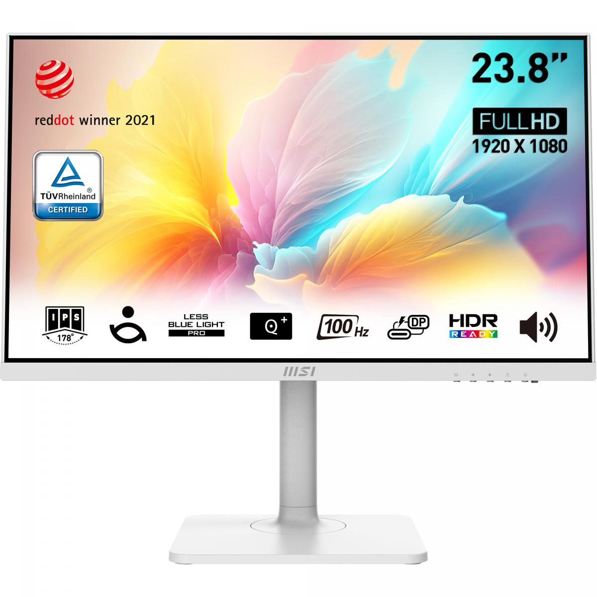 MSI Modern MD272XPW computer monitor 60.5 cm (23.8") 1920 x 1080 pixels Full HD White