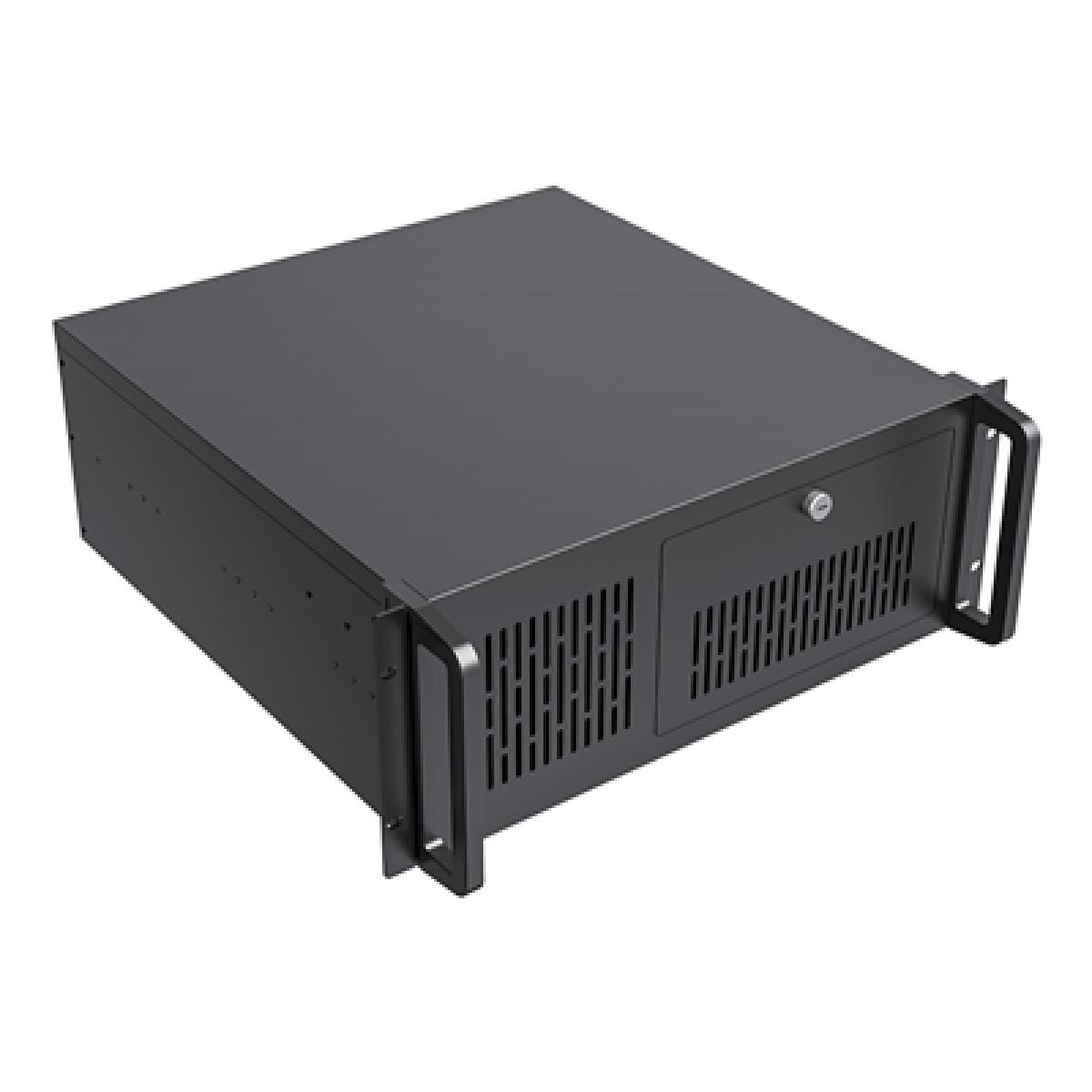 CiT 4U Rackmount Server Case 500mm, Heavy-Duty Industrial Chassis with Lockable Front Door, Supports ATX/mATX, 8x Internal HDD Bays for Massive Storage, Black
