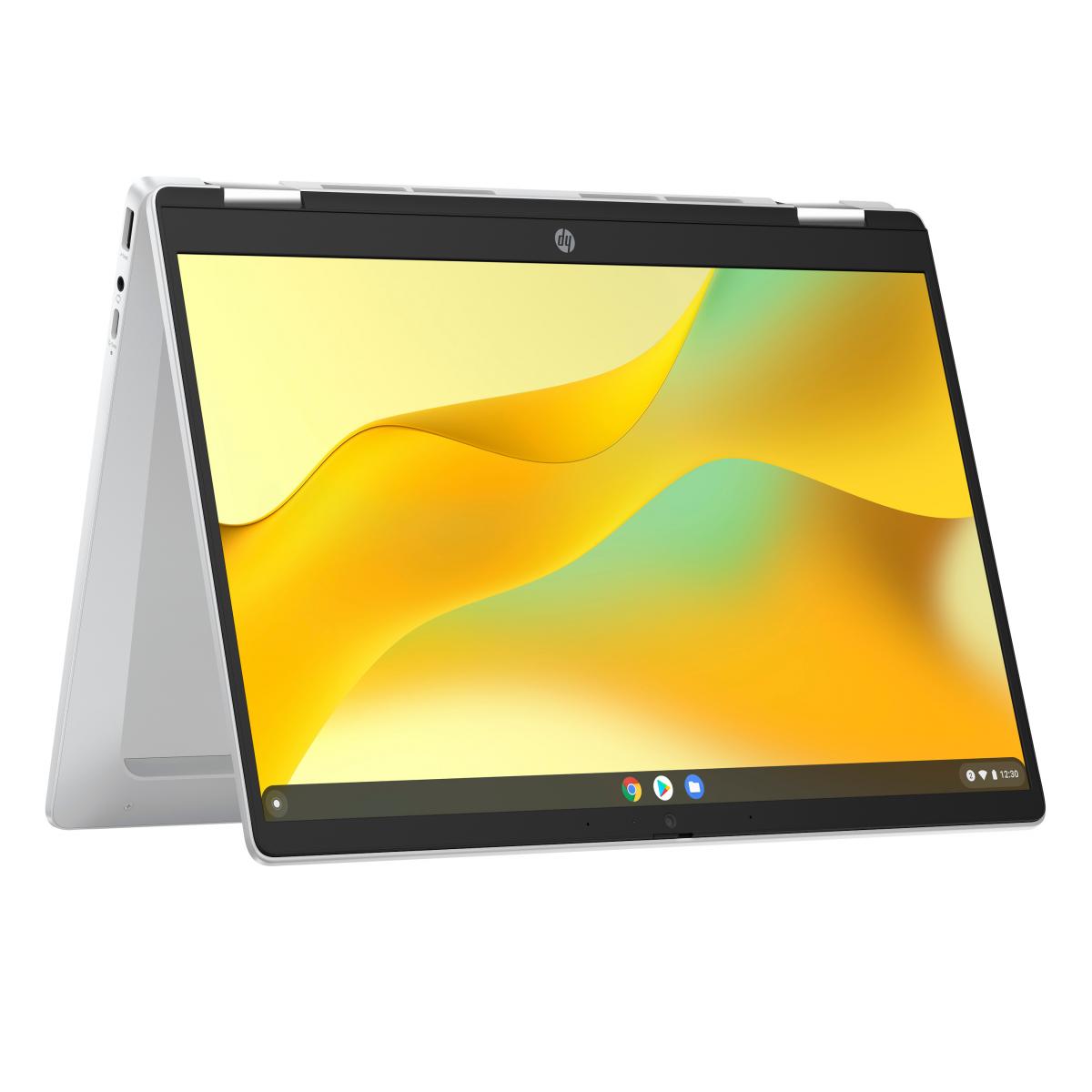 HP Chromebook x360 14b-cd0001na Intel® N N200 35.6 cm (14") Touchscreen Full HD 8 GB LPDDR5-SDRAM 128 GB eUFS Wi-Fi 6 (802.11ax) ChromeOS Silver