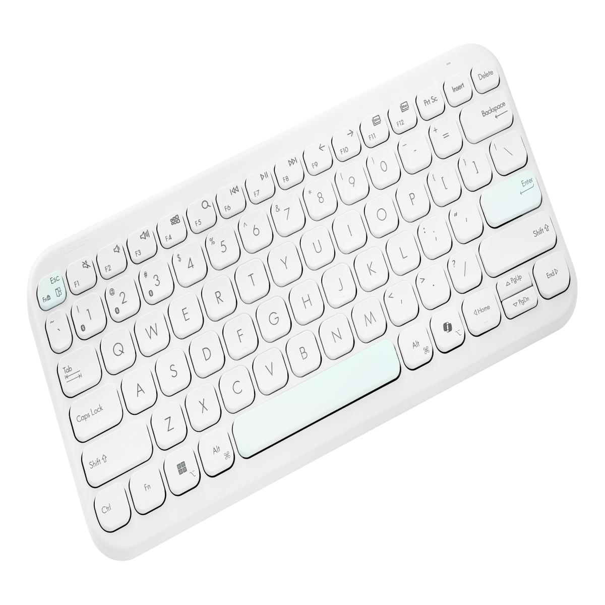 ASUS Marshmallow KW100 keyboard Home Bluetooth White