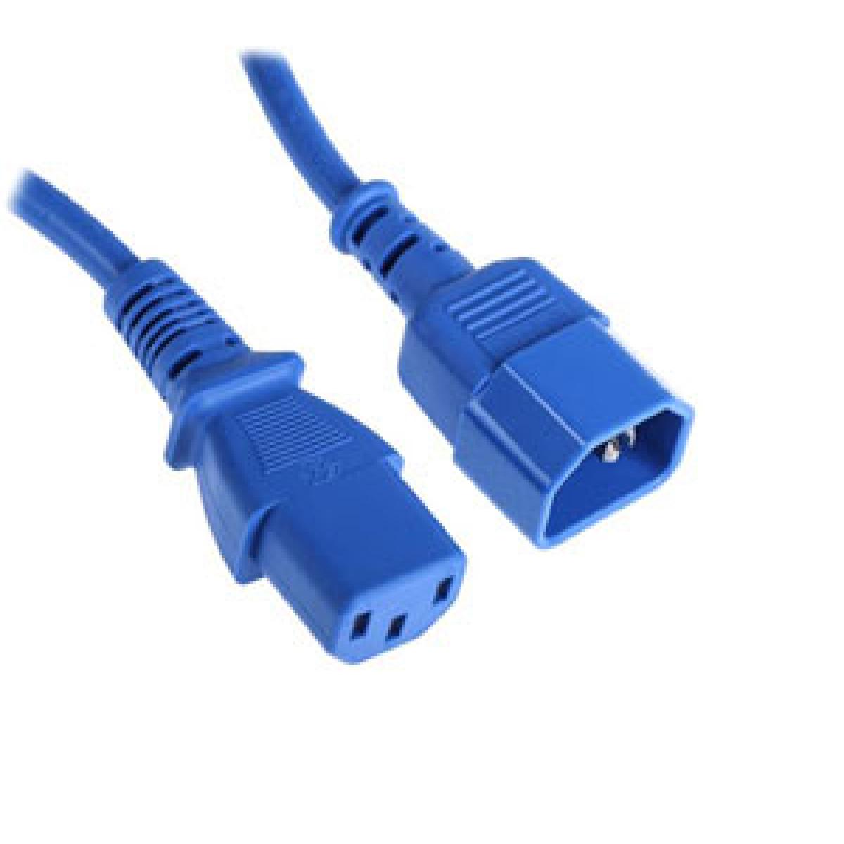 Origin Storage 1m IEC C14 - IEC C13 IEC Lock Blue PVC 1.0mm Power Leads