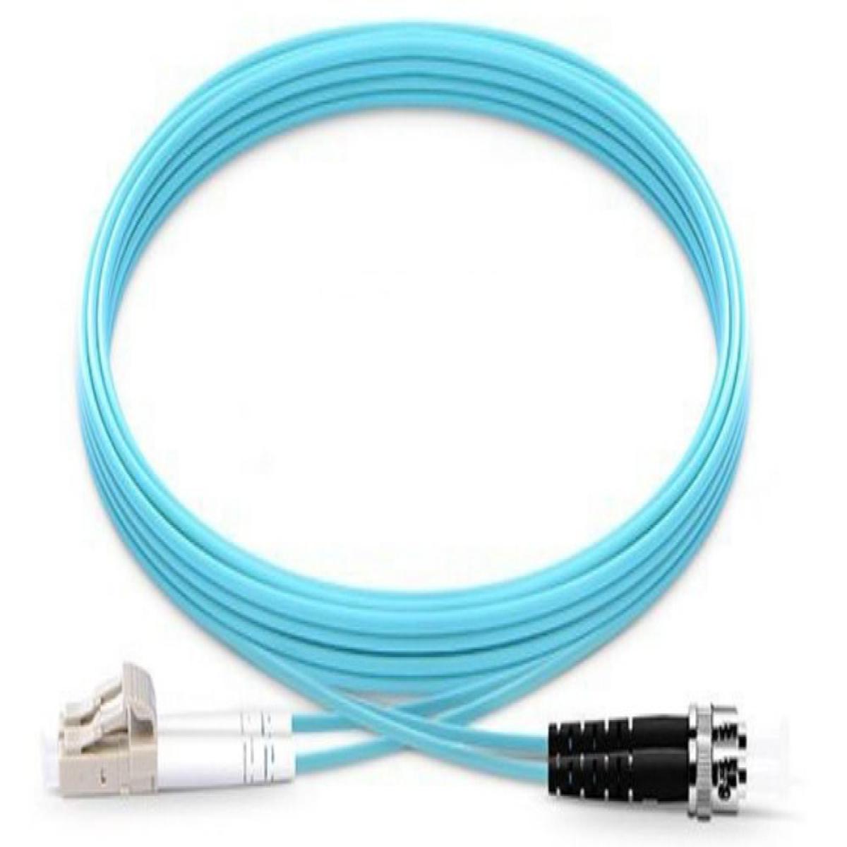Origin Storage LC-ST OM3 Fibre Optic Cable Multimode Duplex - Aqua 5m