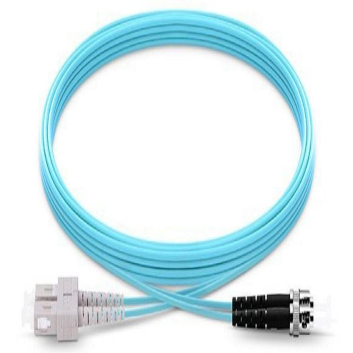 Origin Storage SC-ST OM3 Fibre Optic Cable Multimode Duplex - Aqua 0.5m (Special Order NCNR)