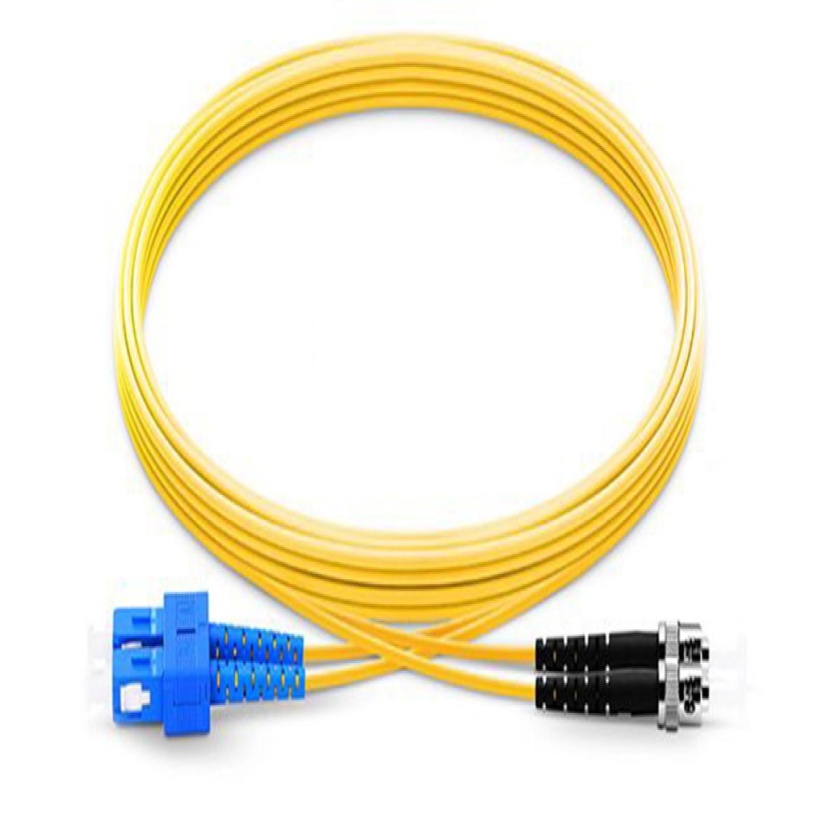 Origin Storage SC-ST OS2 Fibre Optic Cable Singlemode Duplex - Yellow 1m