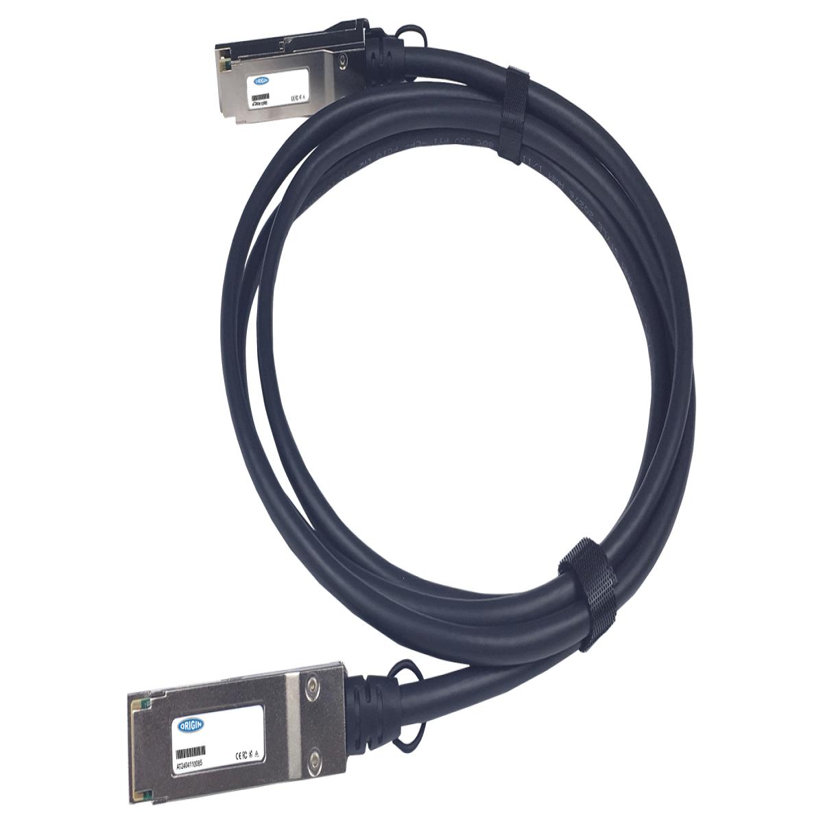 Origin Storage DAC-QSFP112-400G-0.5M Universally Coded MSA compliant Direct Attach Copper Cable 400GBase QSFP112 (Passive Twinax 0.5m)