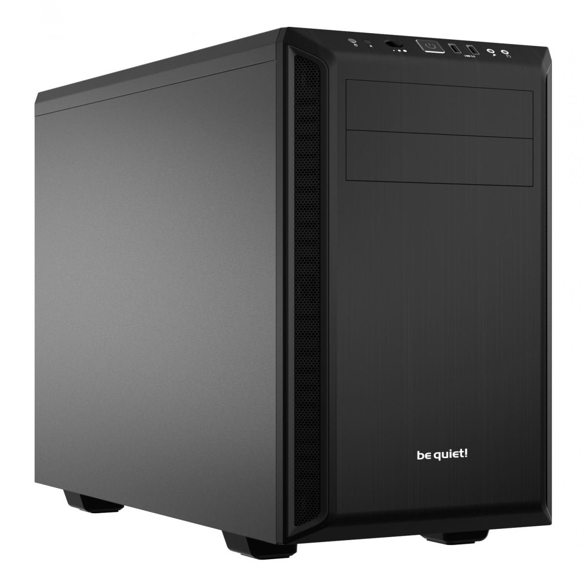 be quiet! Pure Base 600 Case, Black, MId Tower, 2 x USB 3.2 Gen 1 Type-A, 3 x Pure Wings 2 Black PWM Fans Included, Completely Sound Insulated with Dampening Materials, Adjustable Top Cover Vent