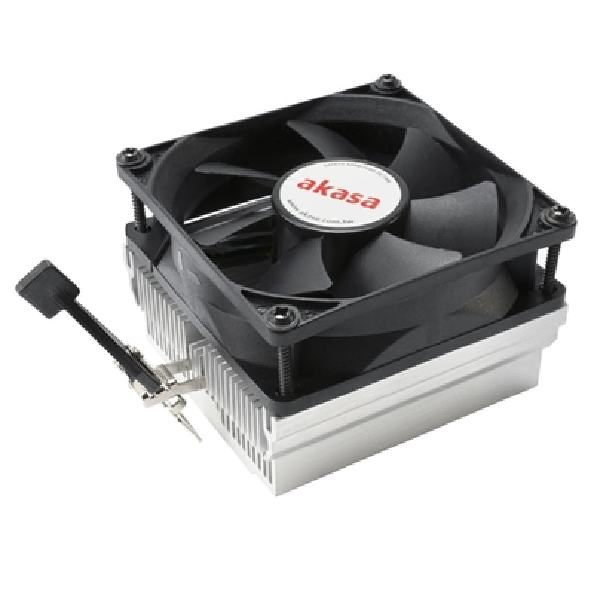 Akasa AK-CC1107EP01 AMD Socket 80mm 3000RPM Black Fan CPU Cooler, upto 95W TDP, Hi-grade thermal interface pre-applied