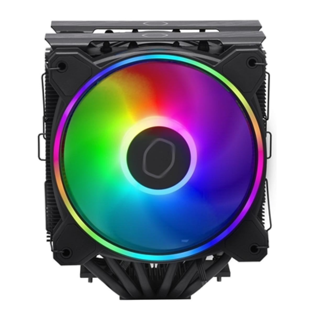 Cooler Master Hyper 622 Halo Dual-Tower CPU Cooler, Black, 6 Heatpipes, 2x 120mm RGB Fans, Intel/AMD