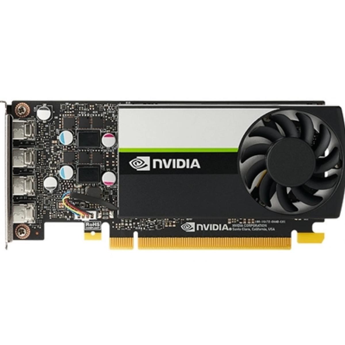 PNY NVIDIA Professional T1000 Retail Graphics Card, 4GB GDDR6, 896 CUDA Cores, 2.5 MHz TFLOPS, Single Fan Low Profile, 4x mini-DisplayPorts