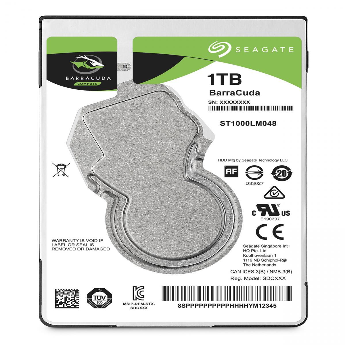 Seagate BarraCuda ST1000LM048 1TB 2.5" 5400RPM 7mm 128MB Cache SATA III Internal Hard Drive