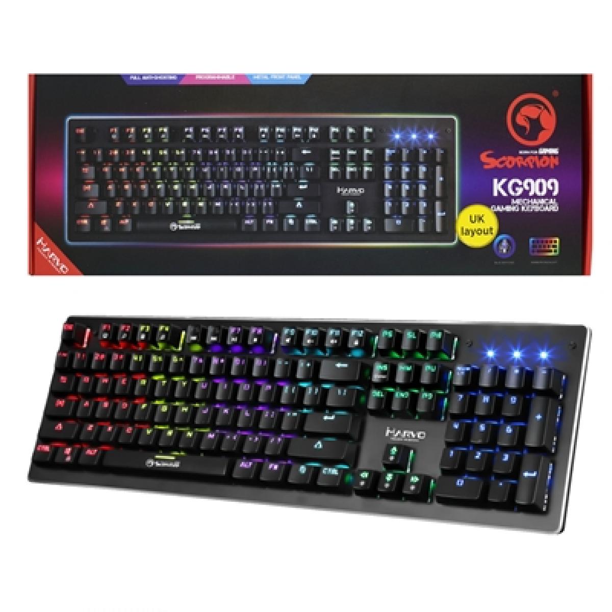 Marvo Scorpion KG909-UK Full Size Individual RGB Mechanical Gaming Keyboard