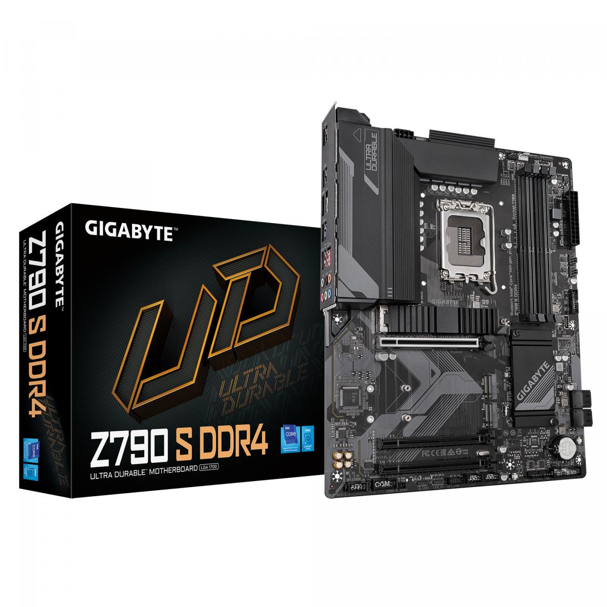 GIGABYTE Z790 S DDR4 Motherboard - Supports Intel Core 14th CPUs, 8+1+1 Phases Digital VRM, up to 5333MHz DDR4, 3xPCIe 4.0 M.2, 2.5GbE LAN , USB 3.2 Gen 2