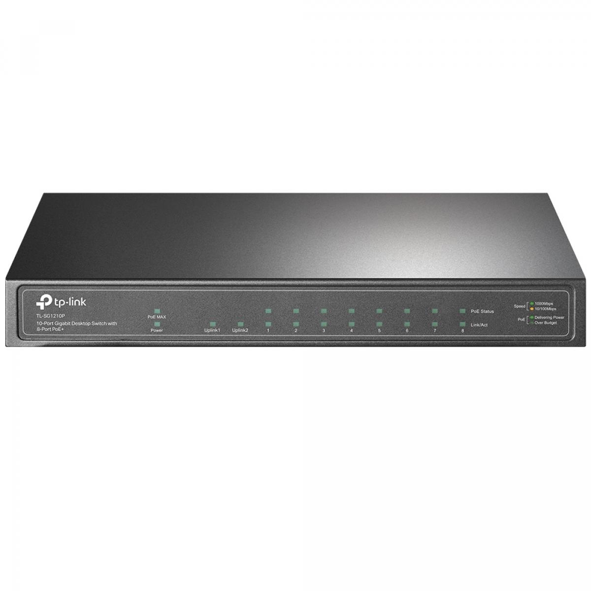 TP-Link TL-SG1210P network switch Unmanaged Gigabit Ethernet (10/100/1000) Power over Ethernet (PoE) Grey