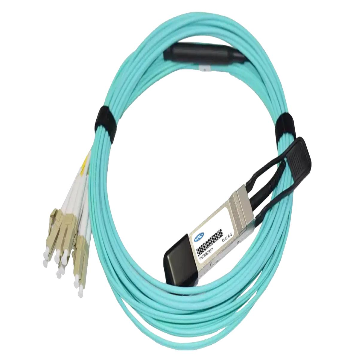 Origin Storage EX-QSFP-8LC-AOC5M Juniper Compatible Active Optical Breakout Cable 40GBase QSFP+ to 4 Duplex LC (850nm MMF 5m)