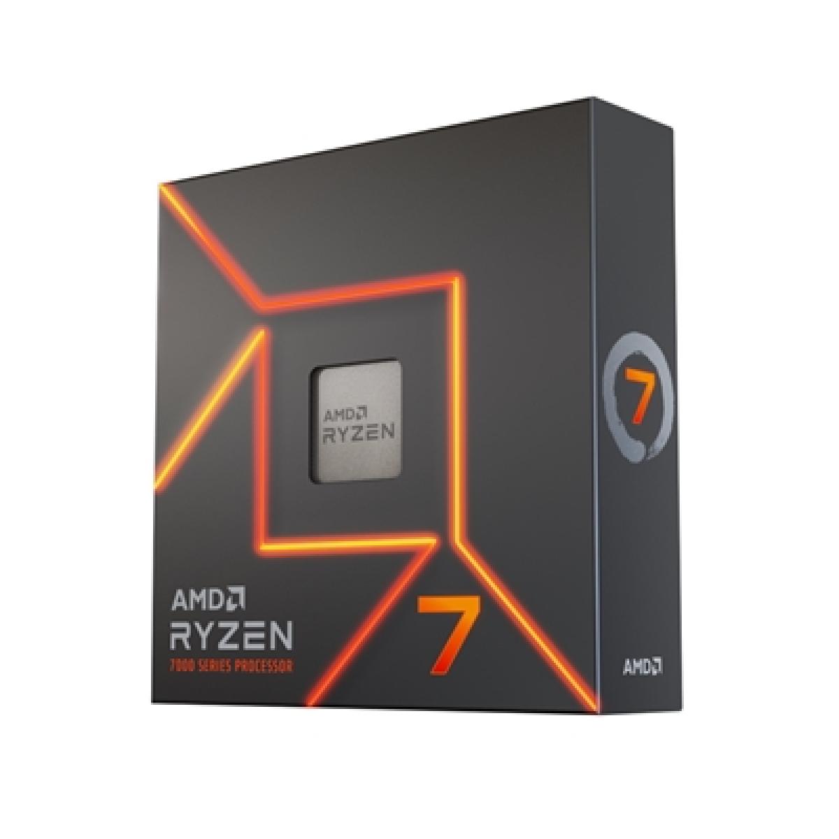 AMD Ryzen 7 7700X with Radeon Graphics, 8 Core Processor, 16 Threads, 4.5GHz up to 5.4GHz Boost, 40MB Cache, 105W, No Fan, Radeon Graphics