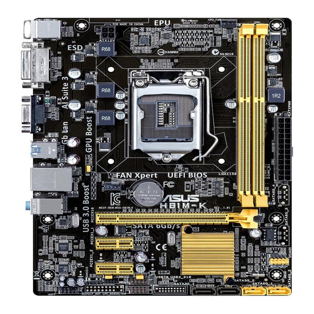 ASUS H81M-K Intel® H81 LGA 1150 (Socket H3) micro ATX