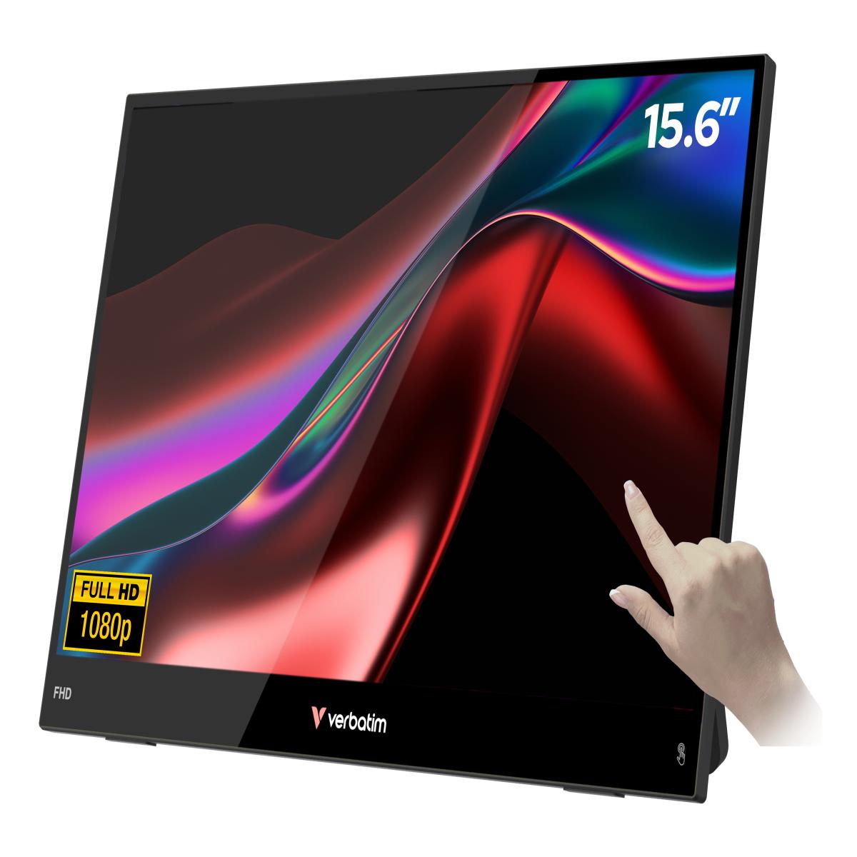 Verbatim Portable 15.6" FHD Touch Monitor LIGHT Portable monitor Black 15.6" LCD 1920 x 1080 pixels