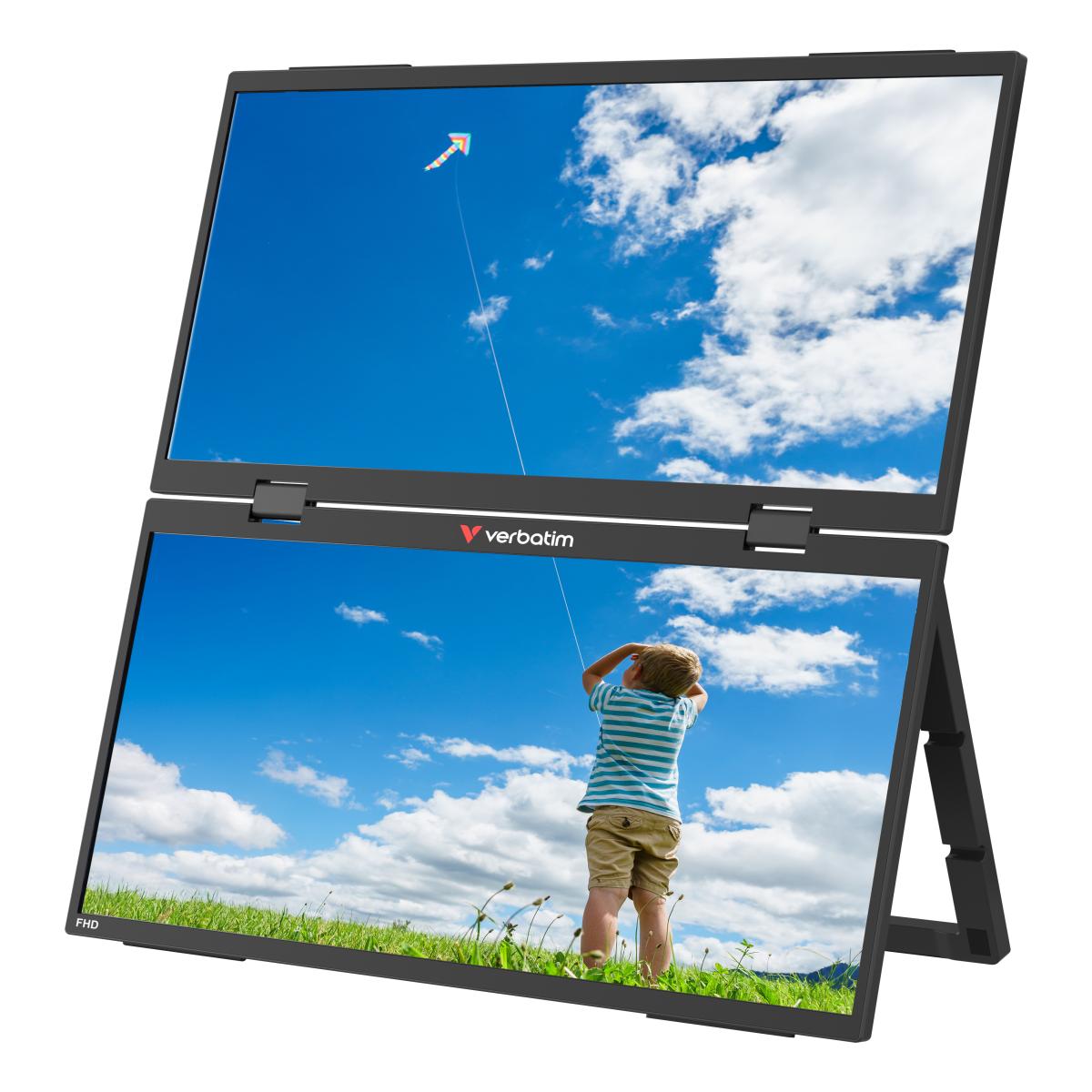 Verbatim Portable 15.6" FHD Dual Monitor Essentials Portable monitor Black 15.6" LCD 1920 x 1080 pixels