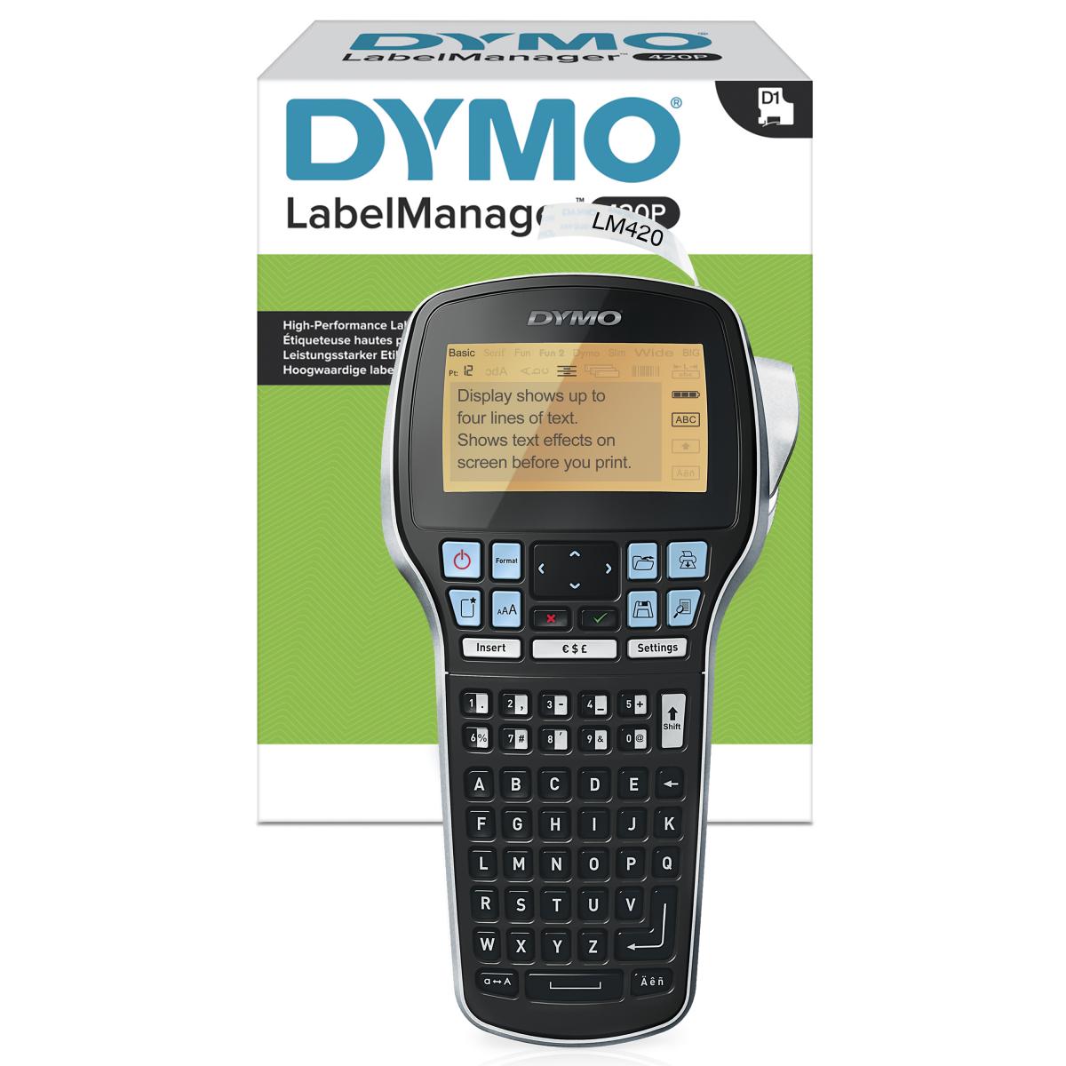 DYMO LabelManager 420P Label Maker | High Performance Rechargeable Portable Label Printer | Computer Connection | Print BarcodesLogos & Graphics