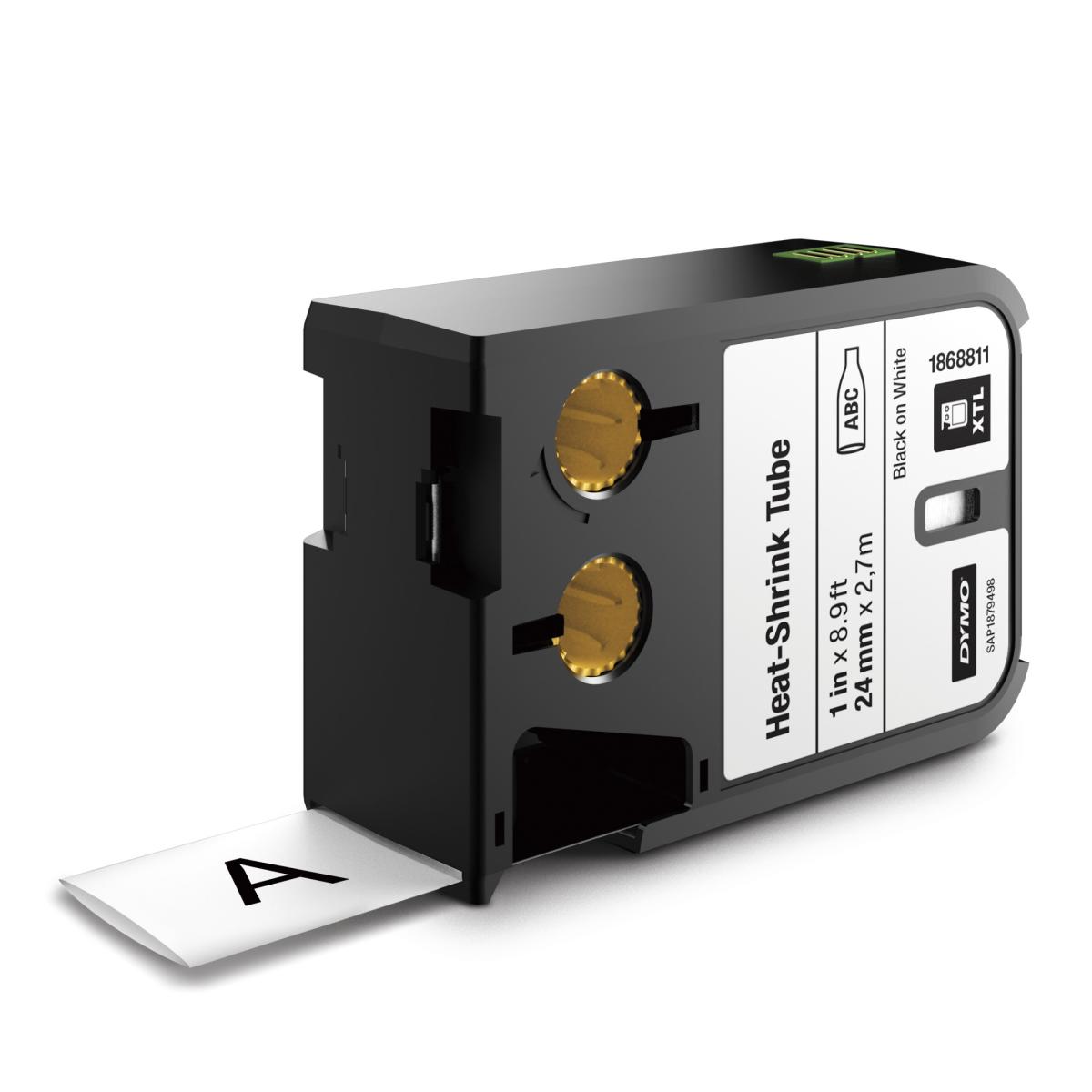 DYMO XTL Heat-Shrink Label Tubes | 24 mm x 2.7 m | Black on White